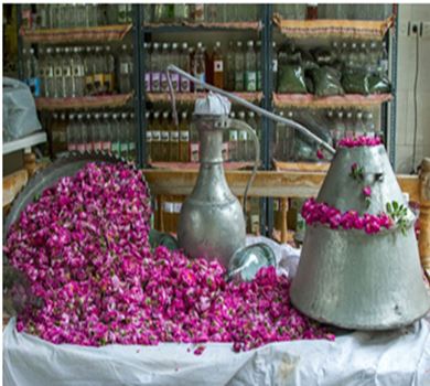 Destilado de esencia de flores