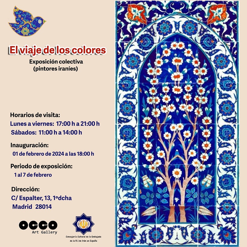 Se inaugura en Madrid exposición de pinturas de artistas iraníes "El viaje de los colores" 